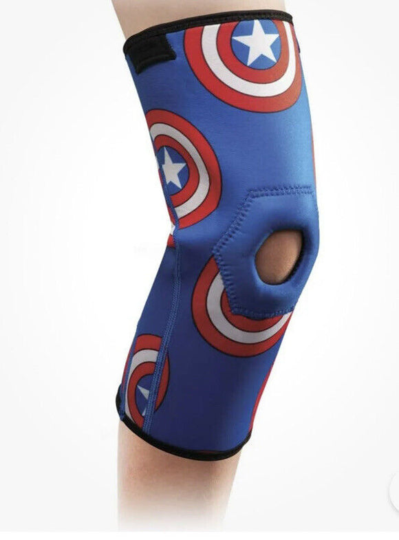 DonJoy Youth Marvel Avengers Captain America Neoprene Knee Sleeve Patella Donut