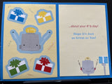 Happy 4th Birthday Greeting Card and Stickers w/Envelope