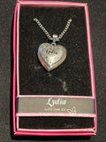 Heart Picture Locket With Love Necklace 16-18" Chain Lydia