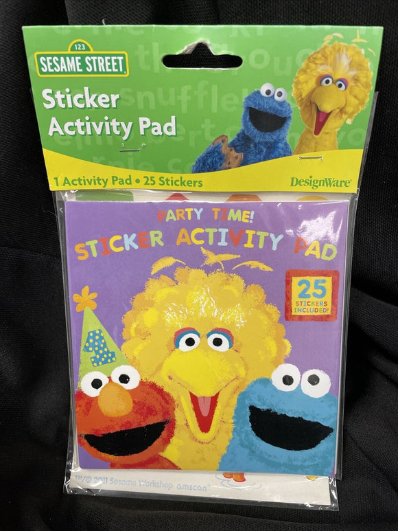 Party Time Sesame Street Sticker Activity Pad W/25 Stickers