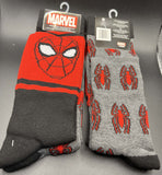 Hyp Marvel Spiderman Men's Crew Socks 2 Pair Pack Shoe Size 6-12