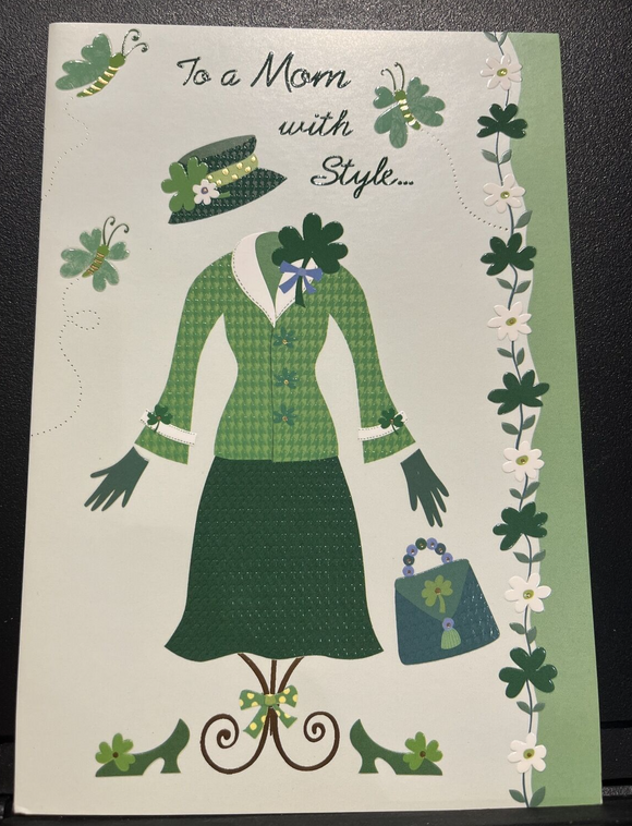 For Mom St. Patrick's Day Greeting Card w/Envelope