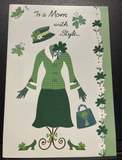 For Mom St. Patrick's Day Greeting Card w/Envelope