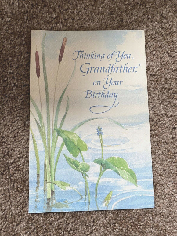 Happy Birthday Grandfather Greeting Card w/Envelope NEW