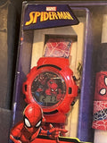 Spiderman Interchangeable Red Bezel Watch Set 4 Watch Bands Included