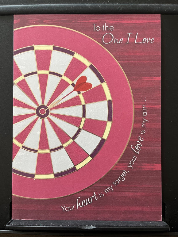 To the One I Love On Valentine's Day Greeting Card w/Envelope