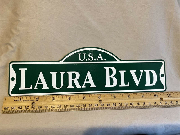 Green Street Room Sign Personalized  ~ USA  Laura Blvd~ Stocking Stuffer ~