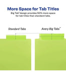 Avery 5-Tab Plastic Binder Dividers, Insertable Translucent Multicolor Big Tabs