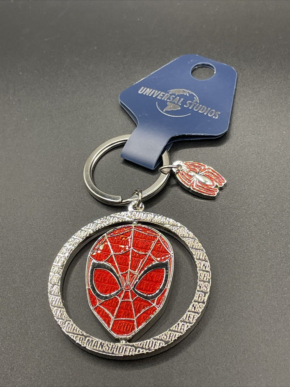 Marvel Spiderman Metal Round Spinner Keychain