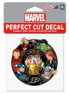 Purdue Boilermakers Marvel Avengers Perfect Cut Decal 4"x4'