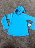 Slalom Kids Turquoise Fleece Pull Over With Hood Size M (8) NWT