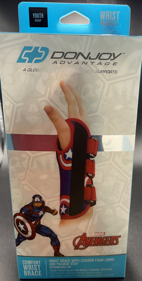 DONJOY Advantage Kids Marvel Captain America Comfort Wrist Brace Right