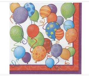 Balloons Birthday Party Napkins, 16ct