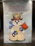 Beistle Snowman Honeycomb Art Tissue Centerpiece Winter Table Decoration 10.5”