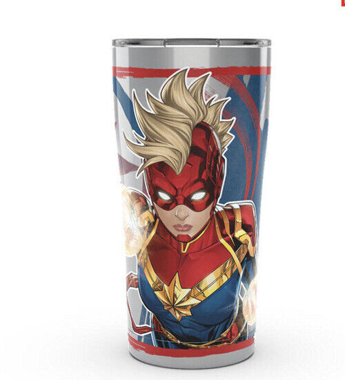 Tervis 20oz Stainless Captain Marvel Mohawk Tumbler W/ Lid