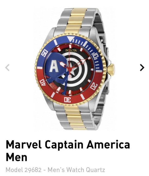 Marvel Invicta Captain America Men Model 29682 - Men's Watch Quartz