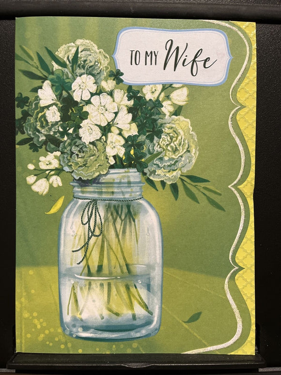 St. Patrick's Day for Wife Greeting Card w/Envelope