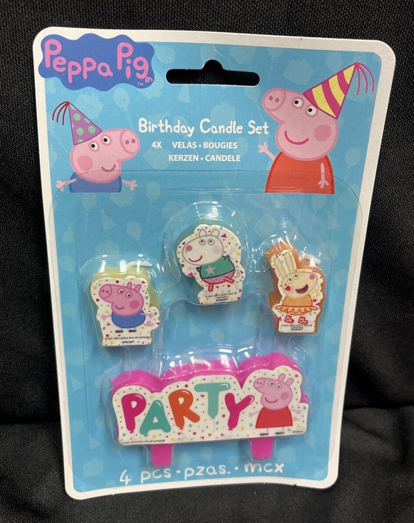 Peppa Pig Birthday Candle Set New 4 Pieces Cake Toppers George Suzy Rebecca