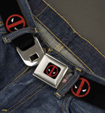 MARVEL DEADPOOL Logo Full Color Seatbelt Belt- WDP007 24"-38"