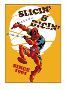 Marvel Deadpool 30th Slicin and Dicin Ata-Boy Magnet 2.5" X 3.5"