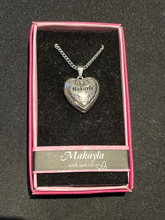 Heart Picture Locket With Love Necklace 16-18