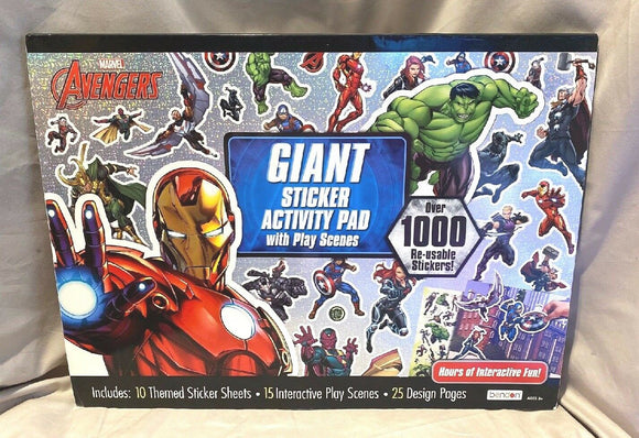 Avengers Giant Sticker Activity Pad With Play Scenes Marvel NEW