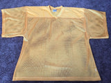 ProSport Adult Full Cut Mesh V-Neck Football Jersey Gold NEW