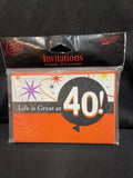 Life is Great 40th Birthday Gatefold Invitations 8 Pack Paper Includes Envelopes