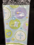 Amscan 579423 Sweet Christening Plastic Table Cover, 54" X 102", Blue