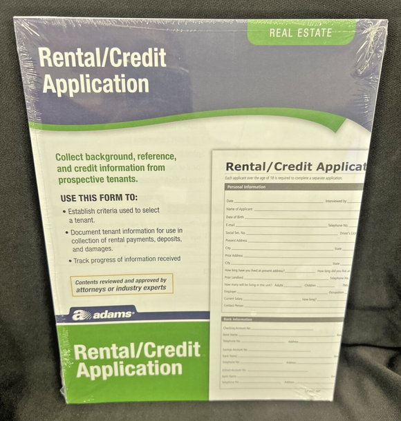 Adams Rental and Credit Application Form, Forms and Instructions