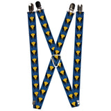 MARVEL X-MEN Suspenders - 1.0" - Wolverine Mask Icon- WXM041