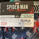 Marvel Spiderman Miles Morales Moisture Wick Sz10 Boys Boxer Briefs 4 Pairs