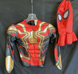Spider-Man Red/Black No Way Home Youth Deluxe Costume Top Set & Mask Sz (4-6)