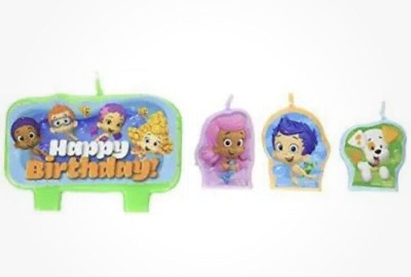 Nickelodeon Bubble Guppies 4 Piece Birthday Candle Set