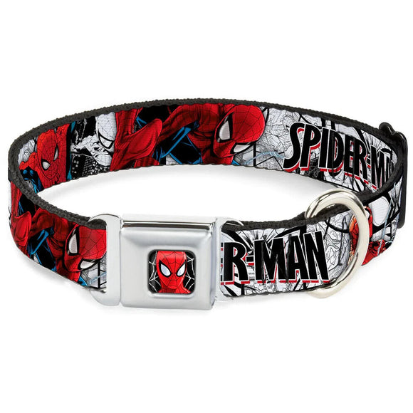 ULTIMATE SPIDER-MAN Ultimate Spider-Man Face WebSeatbelt Buckle Collar- WSPD039