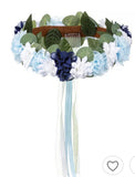 Blue Floral Head Garland Baby Shower Mom To Be