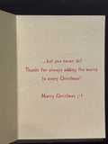 Merry Christmas Wife Greeting Card w/Envelope