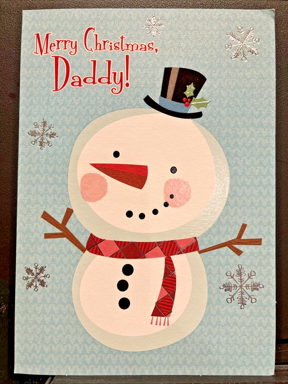 Merry Christmas Daddy Greeting Card w/Envelope