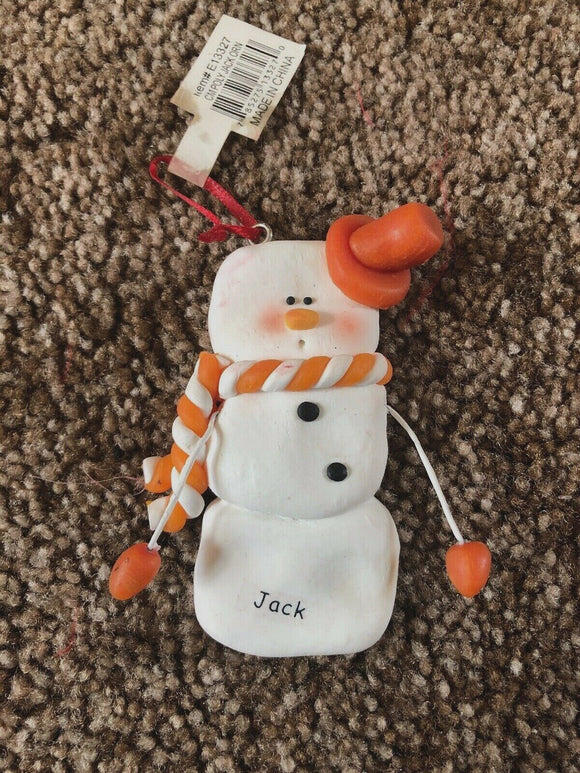 Jack Personalized Snowman Ornament Encore 2004 NEW
