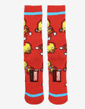 Marvel Iron Man Chibi Ribbed Crew Socks Mens Size 6-12