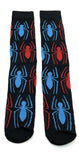 SPIDERMAN SOCKS MARVEL COMICS PREMIUM ATHLETIC CREW AUTHENTIC 2 PAIR sz 6-12