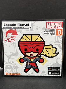 Marvel Captain Marvel Kawaii Vinyl Augmented Reality Decal Sticker 3” New