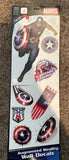 Marvel Captain America Augmented Reality Decals Peel & Stick 8 Vinyl Stickers