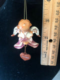 Pink Jordan Prayer Angel Orn by the Encore Group made by Russ Berrie NEW