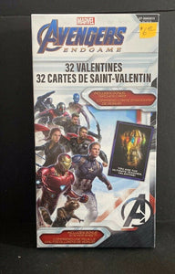 Avengers Endgame 32 Valentines Day Cards + Teacher Bonus Card & Sticker Sheet Marvel