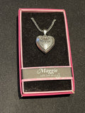 Heart Picture Locket With Love Necklace 16-18" Chain Maggie