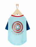 Marvel 's Captain America "Hero Vibes" Dog & Cat T-shirt Size Medium