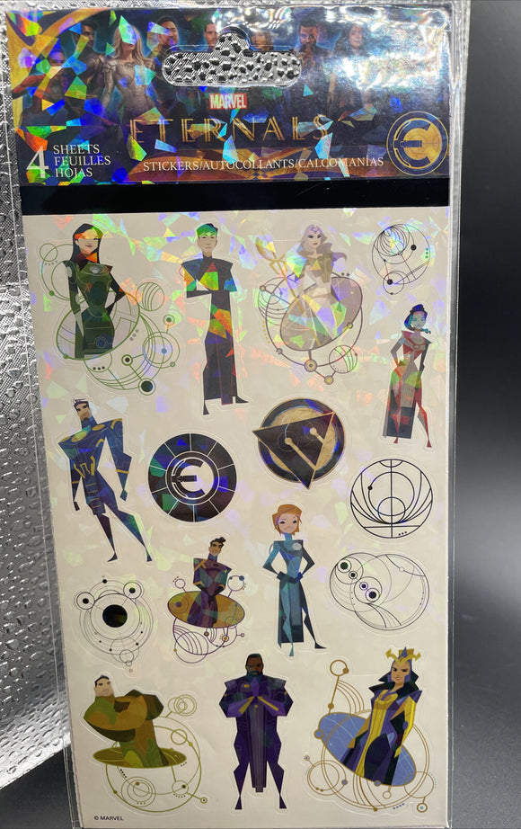 Marvel Eternals 4 Sheets of Stickers