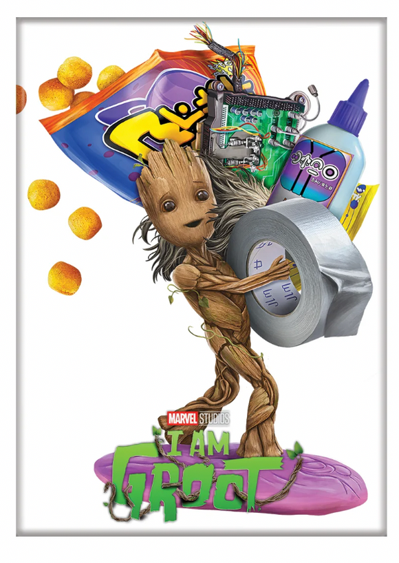 Marvel I am Groot with Duct Tape  Ata-Boy Magnet 2.5