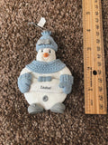 Snow Buddies Isabel Personalized Snowman Ornament NEW